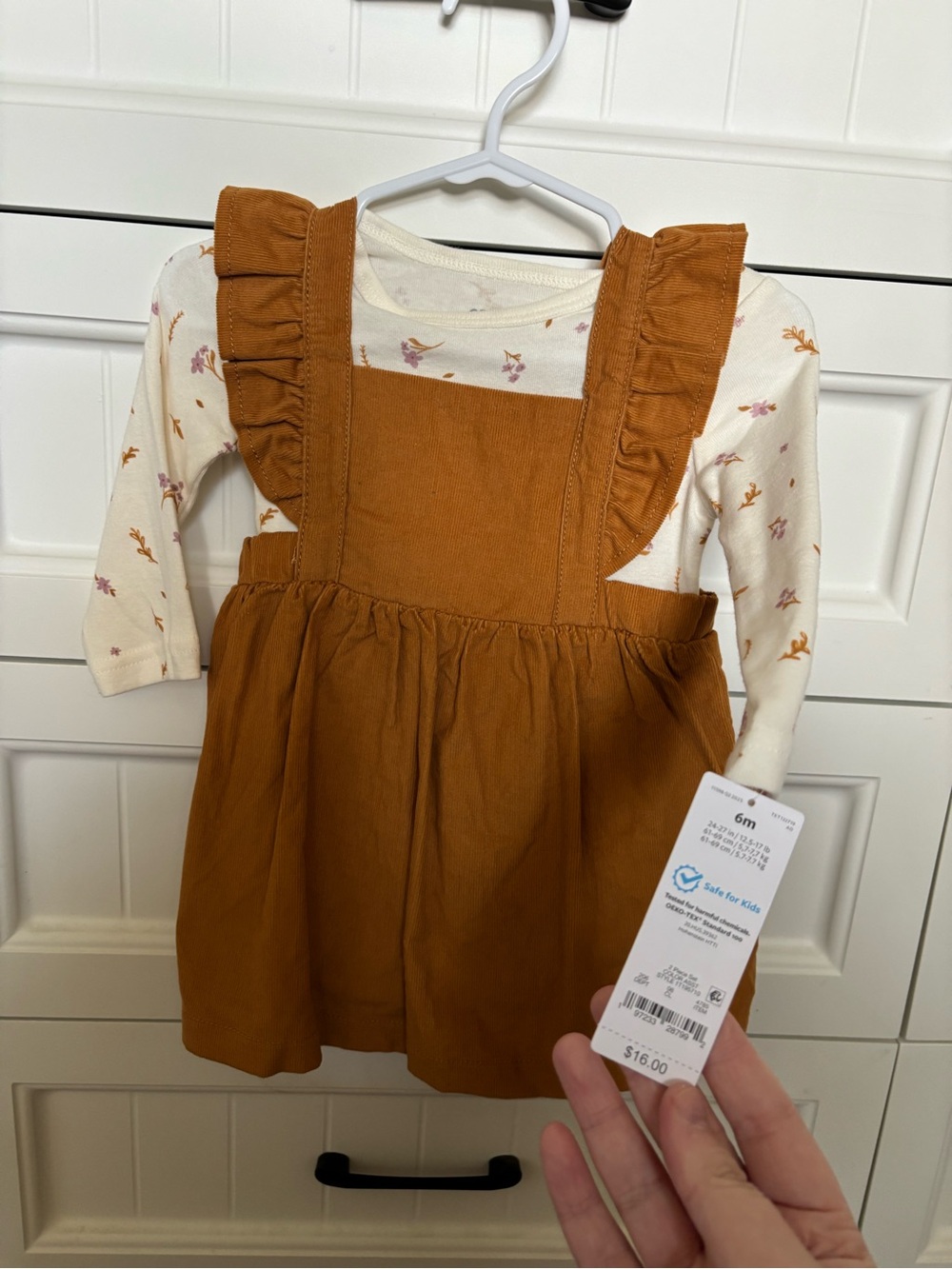 Kids fall corduroy dress NWT